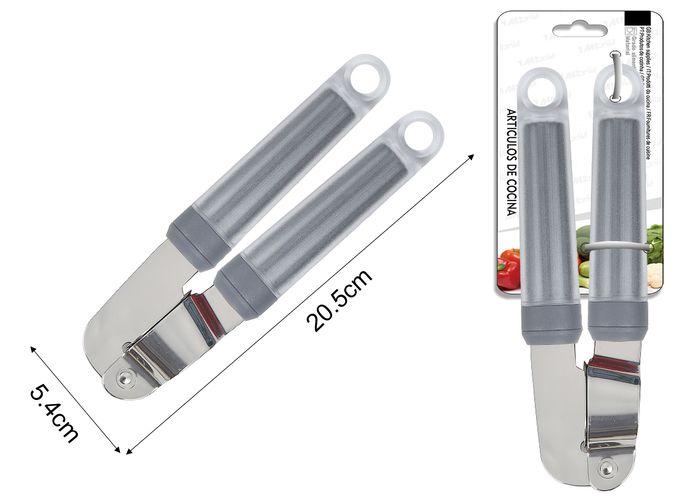 Prensa para ajo, 20,5 × 5,4 cm, color gris