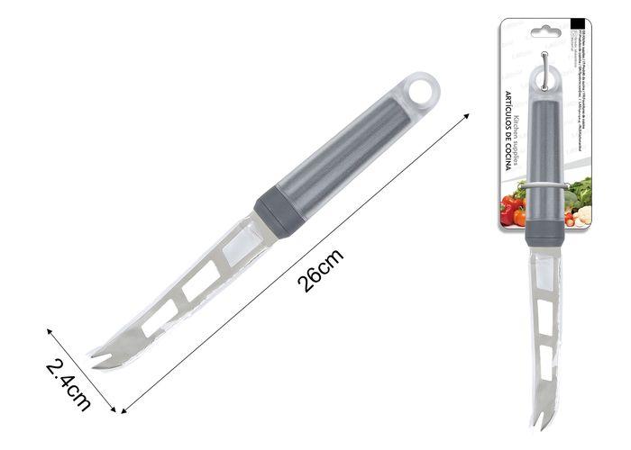 Cuchillo para queso, 26 × 2,4 cm, color gris