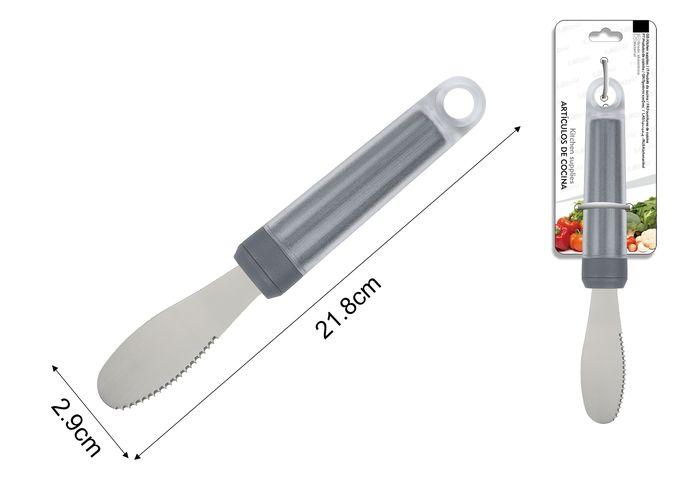 Cuchillo para mantequilla, 21,8 × 2,9 cm, color gris
