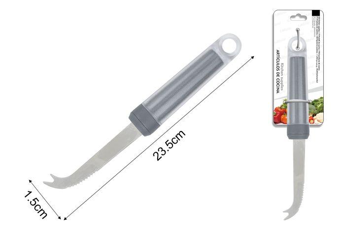 Cuchillo para queso, 23,5 × 1,5 cm, color gris