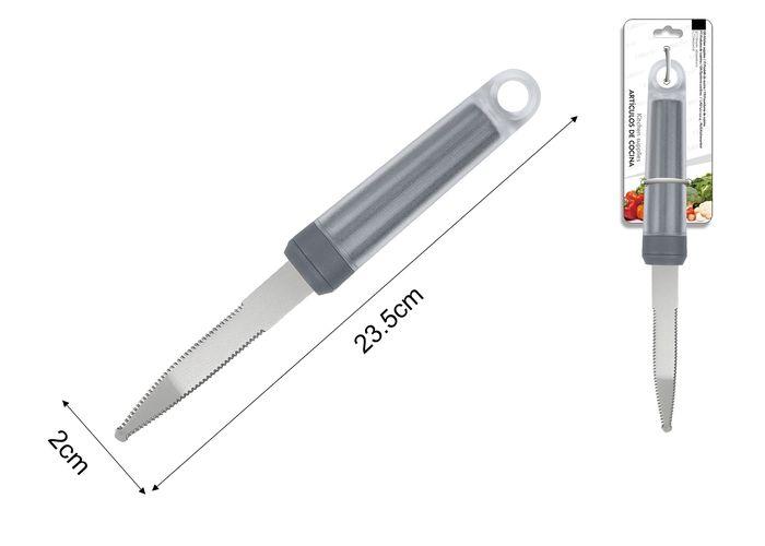 Cuchillo para toronja, 23,5 × 2 cm, color gris
