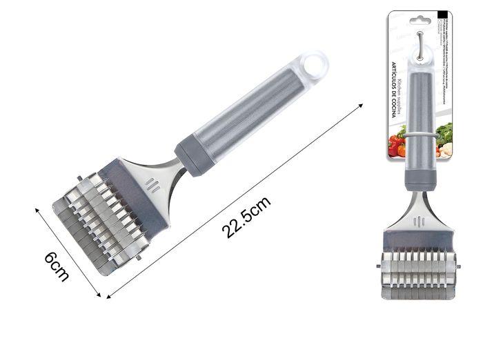 Cortador de pasta, 22,5 × 6 cm, color gris