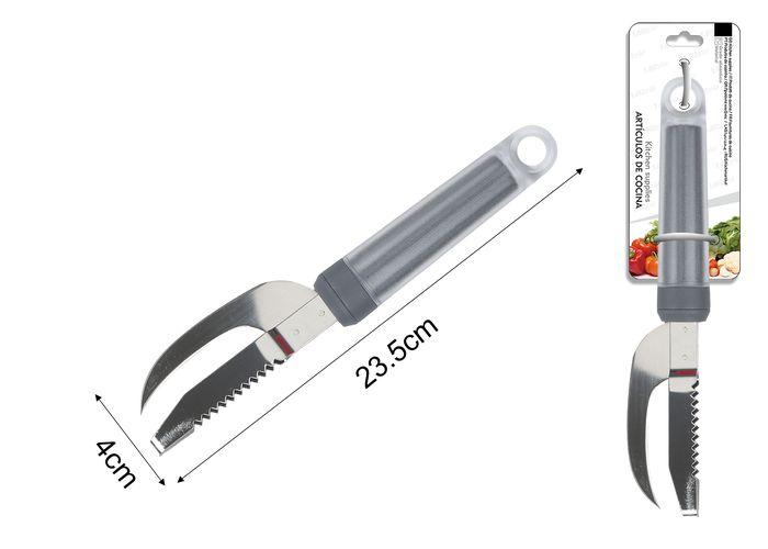 Cuchillo, 23,5 × 4 cm, color gris