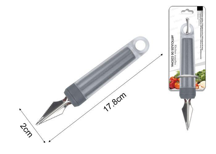 Cuchillo, 18,7 × 2 cm, color gris