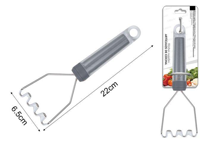 Utensilios con mango plástico gris transparente, 22 × 6,5 cm