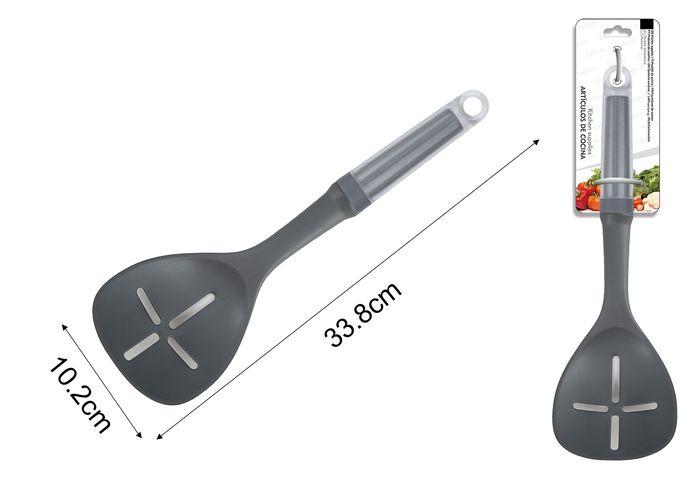 Espumadera de malla, 33,8 × 10,2 cm, color gris