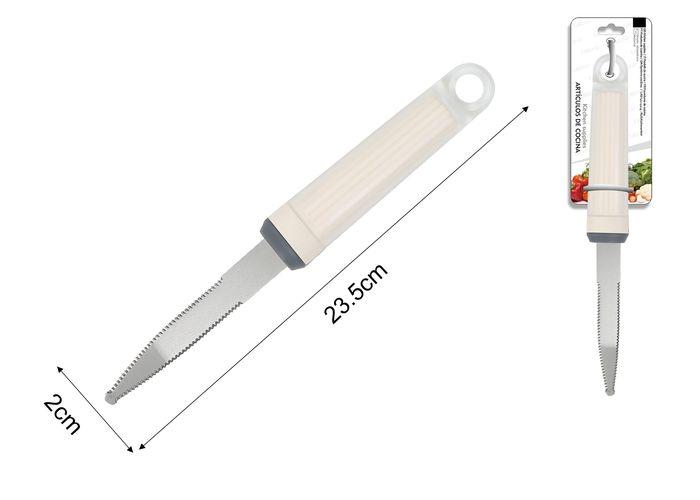 Cuchillo para toronja, 23,5 × 2 cm, color blanco