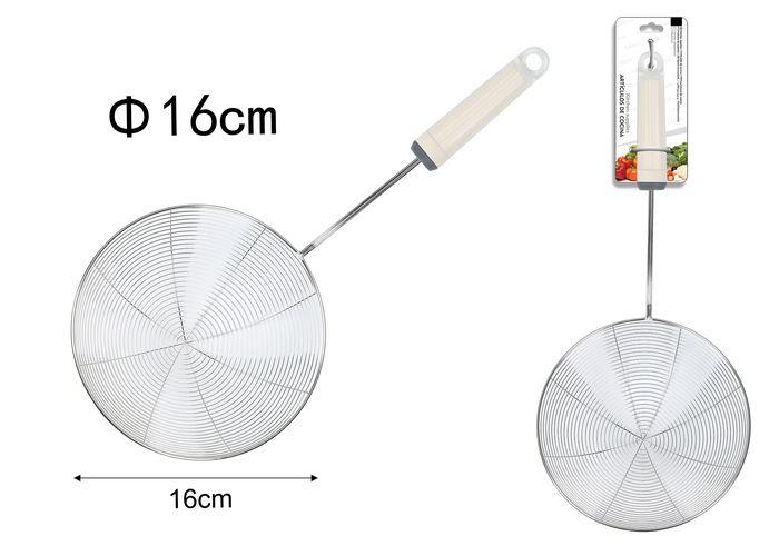 Colador de alambre, 16 cm, color blanco