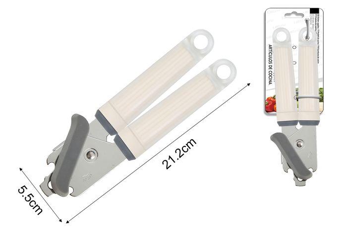 Abrelatas, 21,3 × 5,5 cm, color blanco