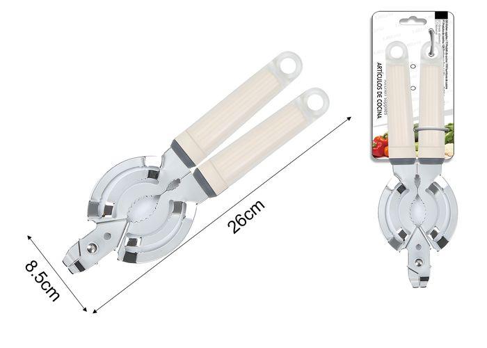 Abridor de tapas, 26 × 8,5 cm, color blanco