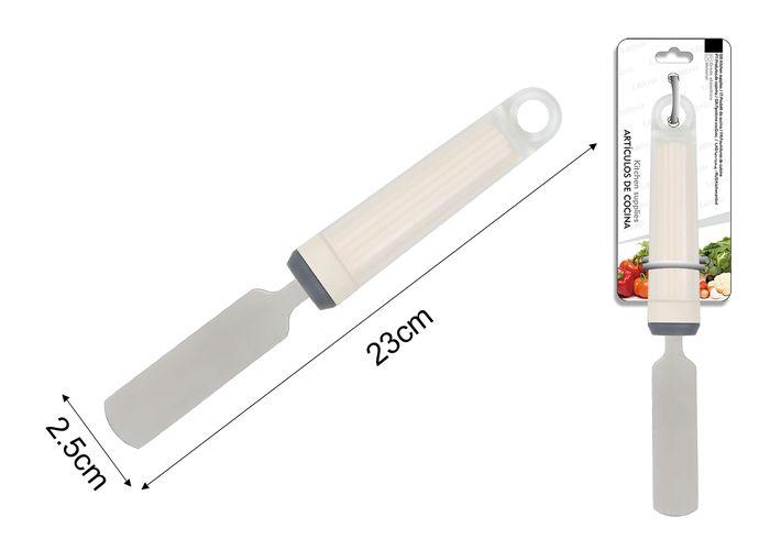 Cuchillo para mantequilla, 23 × 2,5 cm, 4 pulgadas, color blanco