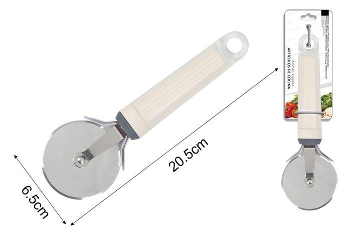 Cortador de pizza, 20,5 × 6,5 cm, color blanco