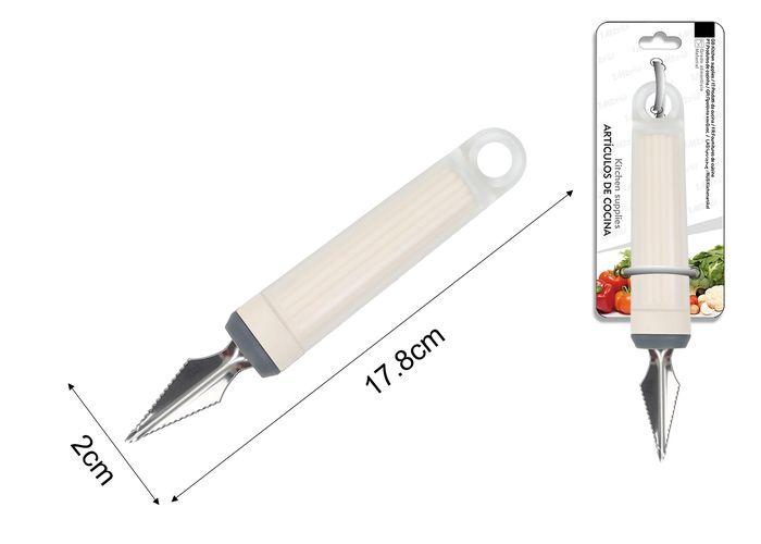 Cuchillo, 18,7 × 2 cm, color blanco