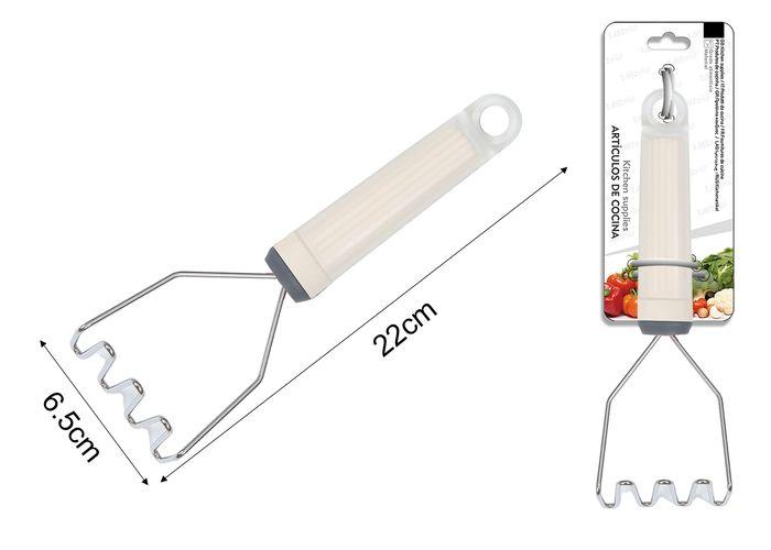 Utensilios con mango plástico blanco transparente, 22 × 6,5 cm