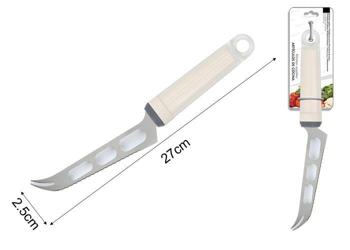Cuchillo para queso, 27 × 2,5 cm, color blanco