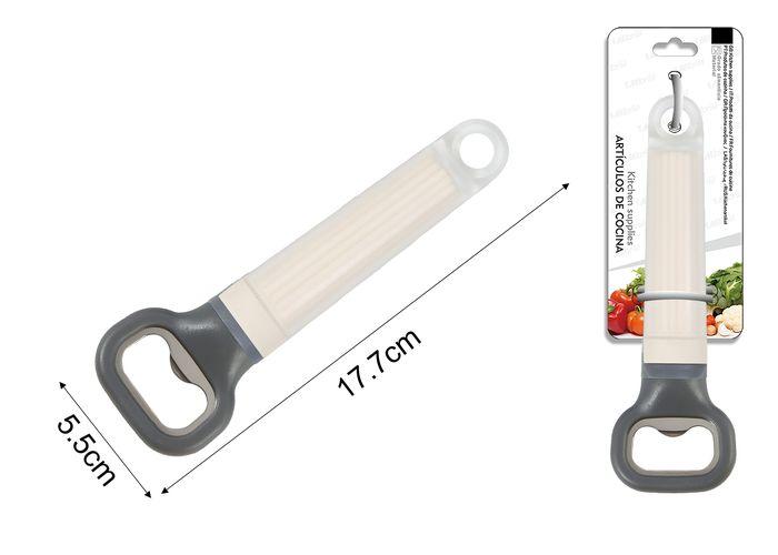 Abridor para botellas de refresco, 17,7 × 5,5 cm, color blanco