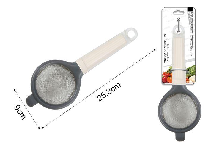 Colador para té, 25,3 × 9 cm, color blanco