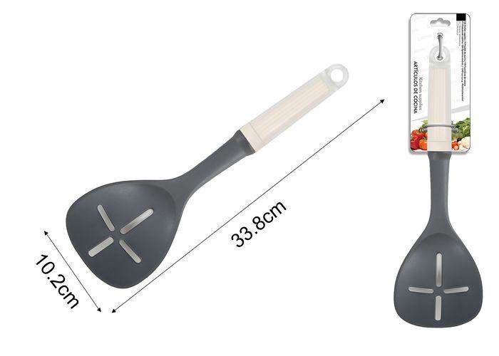 Espumadera de malla, 33,8 × 10,2 cm, color blanco