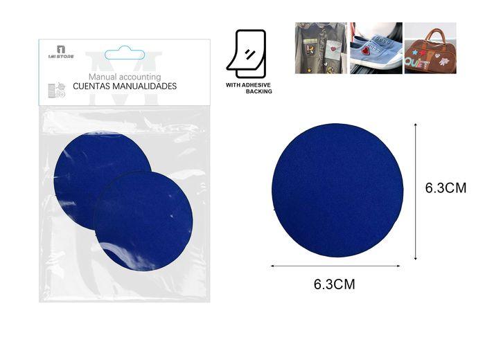 parche, 6,3 × 6,3 cm, 2 piezas, color azul, modelo 350324
