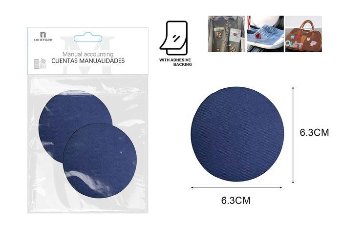 parche, 6,3 × 6,3 cm, 2 piezas, color azul, modelo 350327