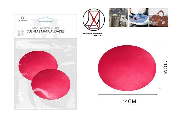 parche, 11 × 14 cm, 2 piezas, color rojo, modelo 350359