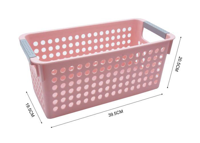 Cesta de almacenamiento de plástico, 39,5 × 20,5 × 19,5 cm