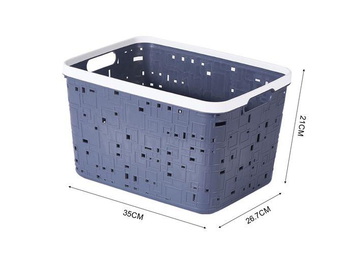 Cesta de almacenamiento de plástico, 35 × 26,7 × 21 cm