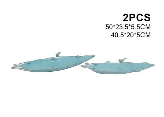 Comedero para aves de hierro, modelo 21GM1099-BLUE2, 50 × 23,5 × 5,5 cm, 40,5 × 20 × 5 cm