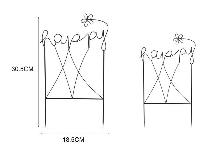 Estacas para jardín, 18,5 × 30,5 cm
