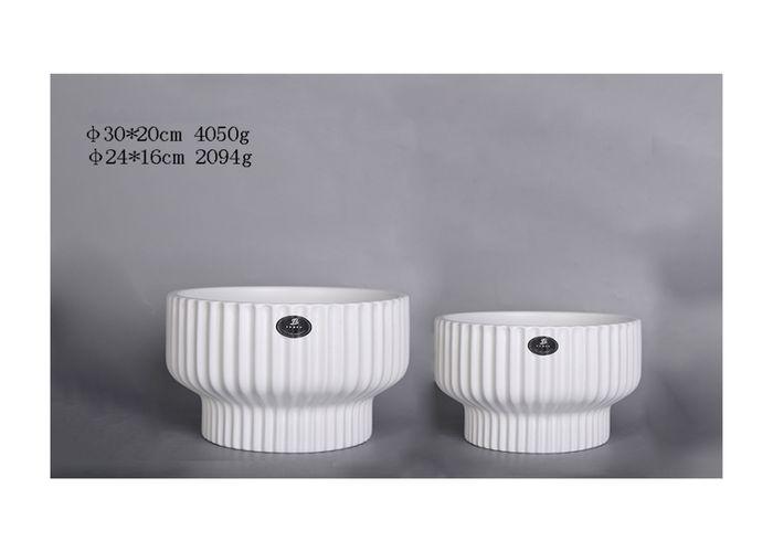 Macetas de cerámica, modelo JW10084C, color blanco