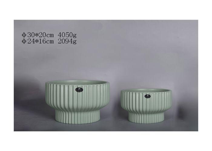 Macetas de cerámica, modelo JW10084C, color verde