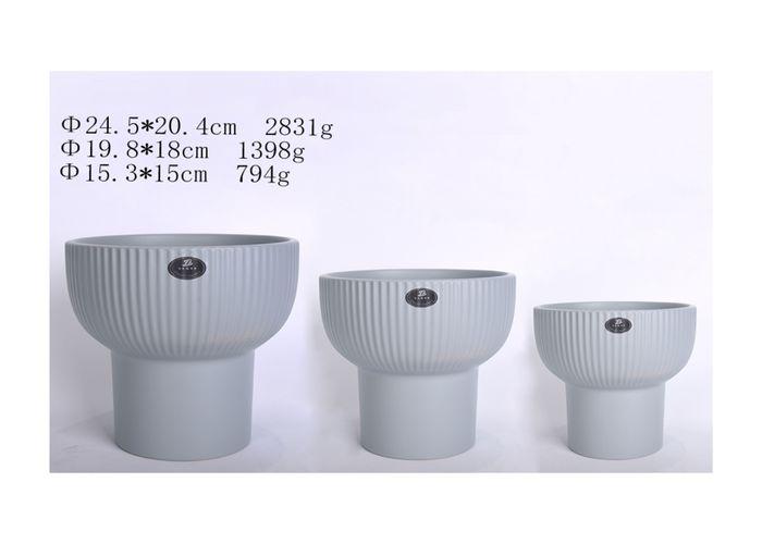 Macetas de cerámica, modelo JW10114B, color azul