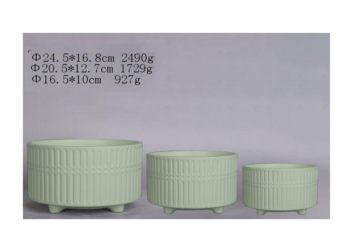 Macetas de cerámica, modelo JW10126B, color verde