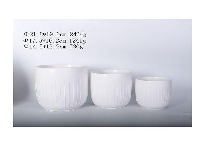 Macetas de cerámica, modelo JW10193A, color blanco