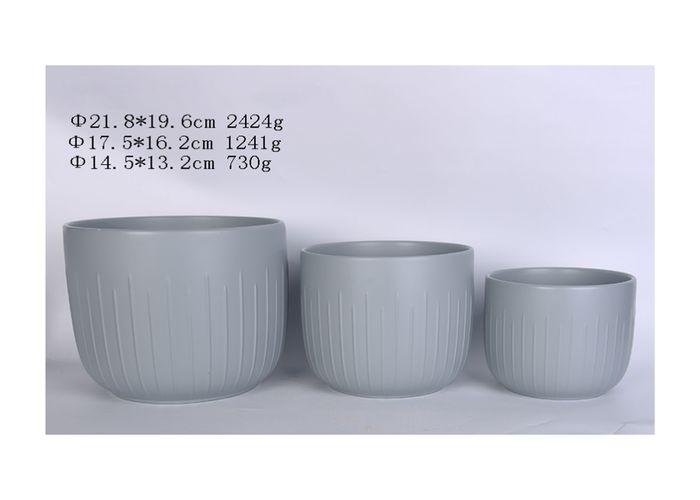 Macetas de cerámica, modelo JW10193A, color azul