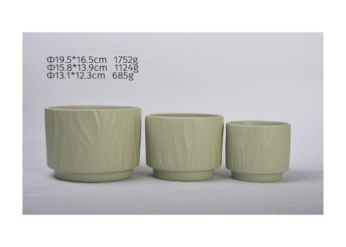 Macetas de cerámica, modelo JW10283A, color verde