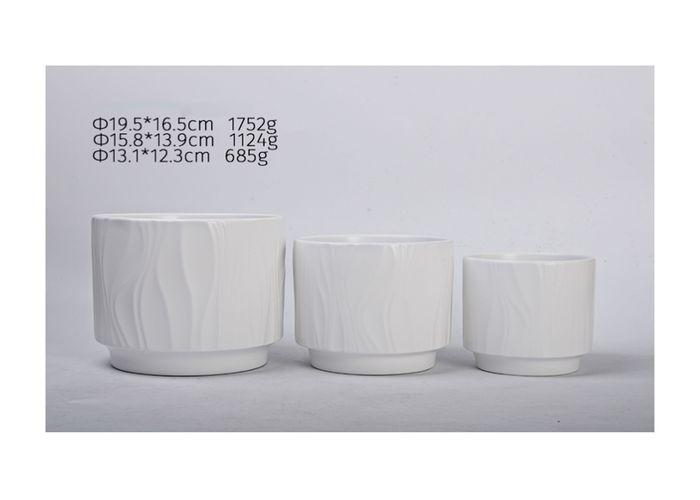 Macetas de cerámica, modelo JW10283A, color blanco