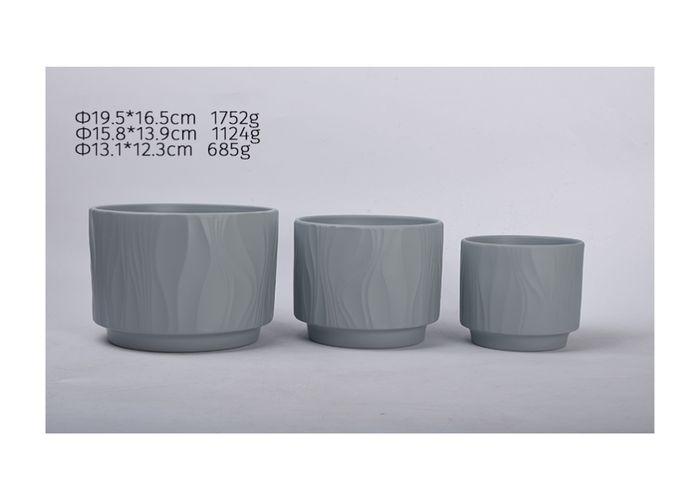 Macetas de cerámica, modelo JW10283A, color azul