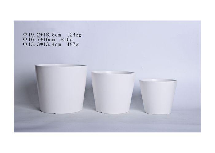 Macetas de cerámica, modelo JW70025, color blanco