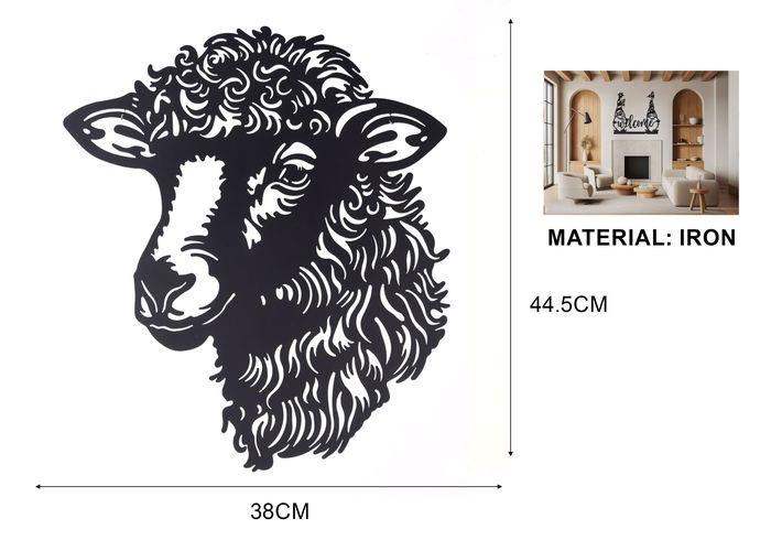Decoración colgante de hierro forjado, color negro, modelo 135390