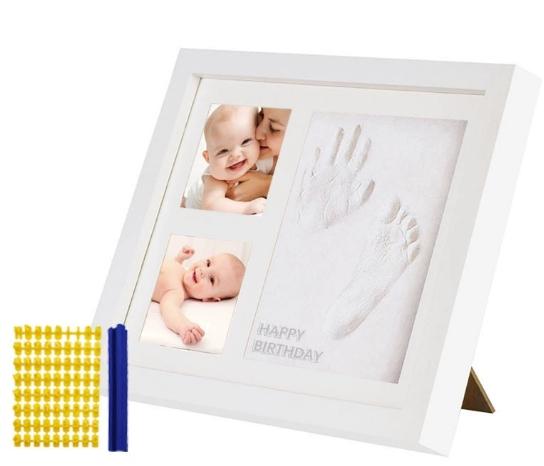 Marcos de fotos de MDF, 28 × 23 × 1,8 cm, 250 g, color blanco, modelo 137379