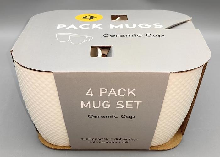 Taza de cerámica, 4 piezas, ref. 241226