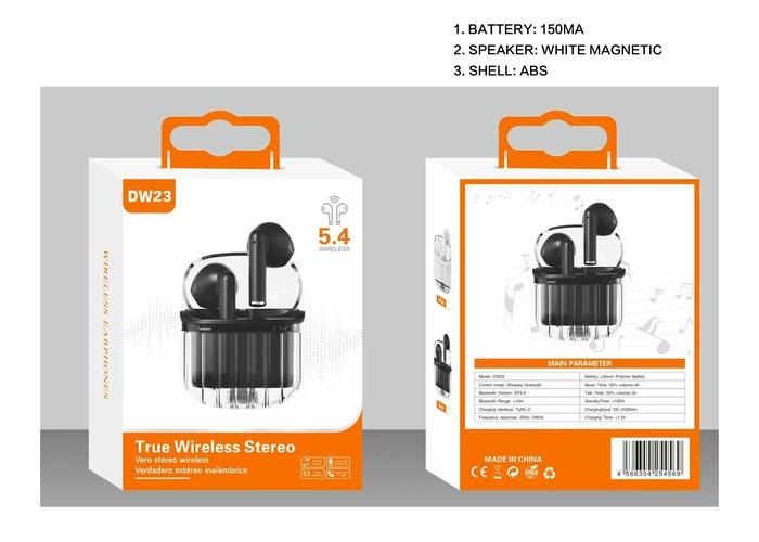 auriculares bluetooth, modelo DW23, color azul