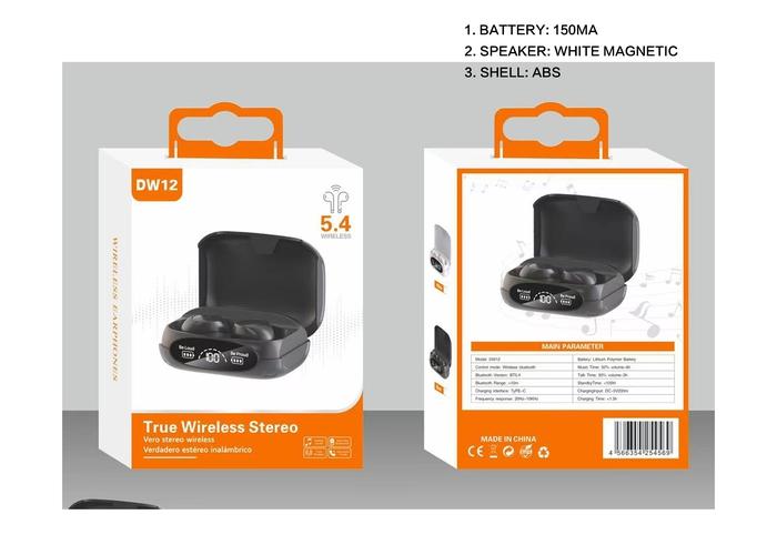 auriculares bluetooth, modelo DW52, color azul