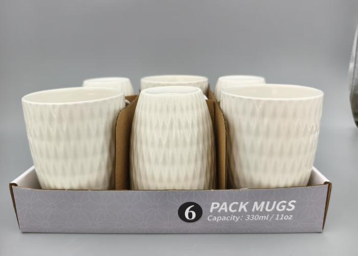 Taza de cerámica, 6 piezas, ref. 241222