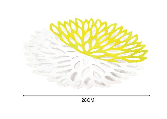 Frutero de hierro, modelo DM0640, colores amarillo y blanco