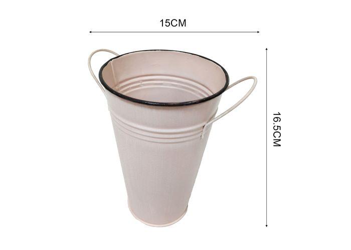 Macetero de hierro forjado, modelo DM0647, color rosado