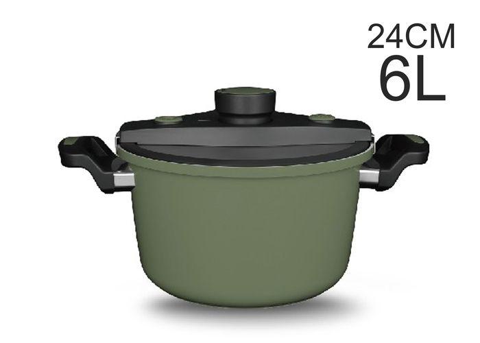 Olla a presión, color verde