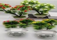Bonsái decorativo, 13 cm, color blanco, modelo 147824
