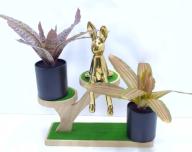 Bonsái decorativo, 21 cm, 8 cm, color verde